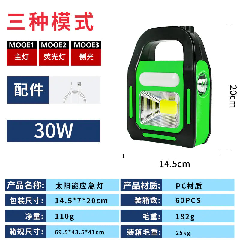 Lanterne de Camping Solaire Portable avec Chargement USB