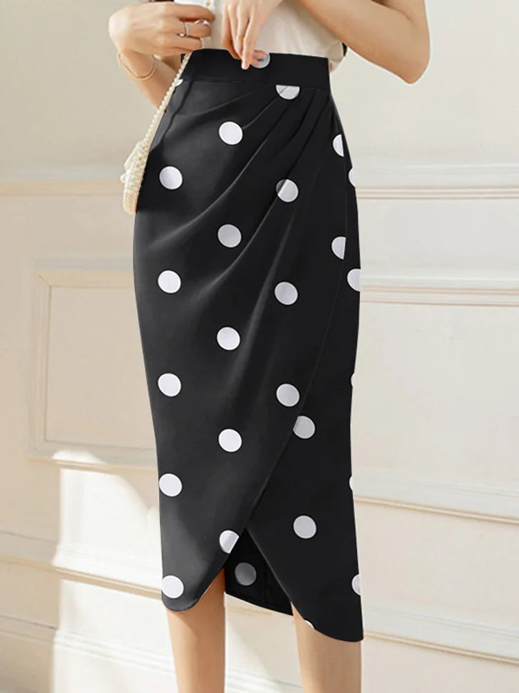 ZANZEA élégant taille haute Jupes femmes imprimé jupe longue robe 2023 été décontracté minceur Midi jupes Sexy asymétrique Faldas