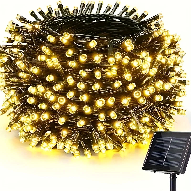 39ft LED Solar Light 100 Lights Outdoor Waterproof Fairy Garland Lights Christmas Party Halloween Decorations Solar Lights