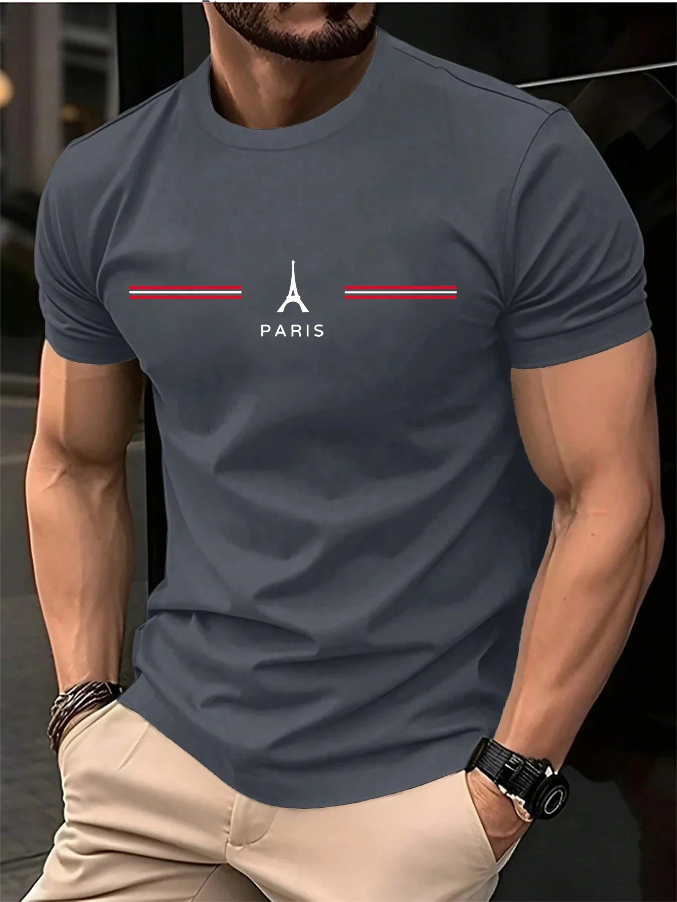 T-SHIRT MANCHES COURTES COL ROND HOMME 100% PUR COTON