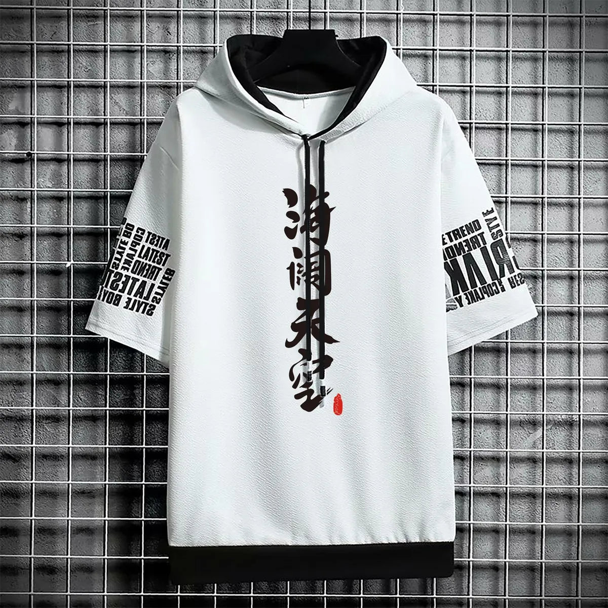 t shirt for men clothing streetwear Hoodies korea 반팔티 hat t-shirt print graphic Casual tshirt anime sports gym hoodie oversized