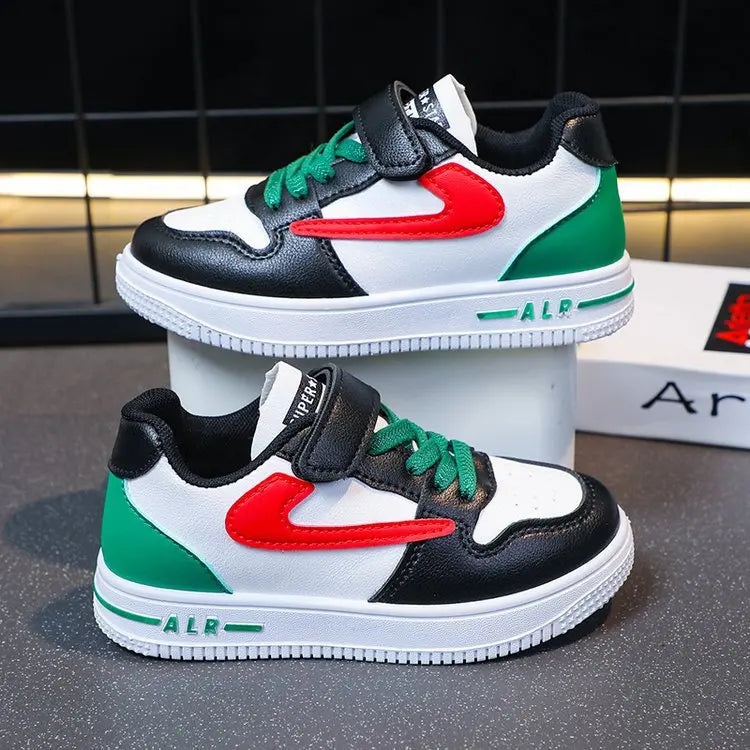 Chaussures de sport à bouton rotatif pour enfants, chaussures plates en maille respirante à filet unique, nouvelle collection été, chaussures plates pour enfants moyens et grands