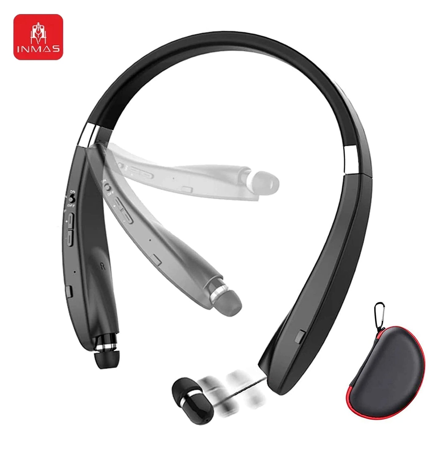 INMAS SX-991True Wireless Foldable Earbuds Bluetooth Neckband Headset Hifi Stereo Earphones Noise Cancelling Headphones With Mic - DOGOMET DIGITAL PLUS