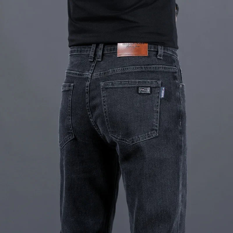 Jeans pantalons haut de gamme pour hommes pantalons printemps et automne pantalons décontractés homme adulte Gentleman est confortable et décontracté Baggy jean