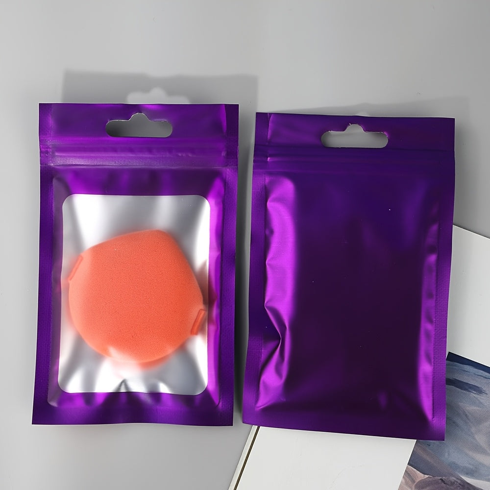 [Holographic Zipper Lock Bags] 100-Pack Holographic Zipper Lock Resealable Bags | Moisture-Proof Aluminum Foil Polyester Film Flat Transparent Window Pouch for Electronics/Jewelry/Cosmetics Organization, 4 Size Options, Non-f - DOGOMET DIGITAL PLUS