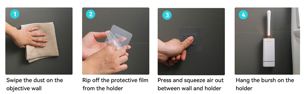 Aokala Toilet Brush and Holder, Elegant Silicone Toilet Bowl Brush Set with Ergonomic Long Handle, Modern Bathroom Decor Cleaning Accessories, Durable, Deep Cleaning Christmas gifts/Halloween gifts! - Black & White - DOGOMET DIGITAL PLUS