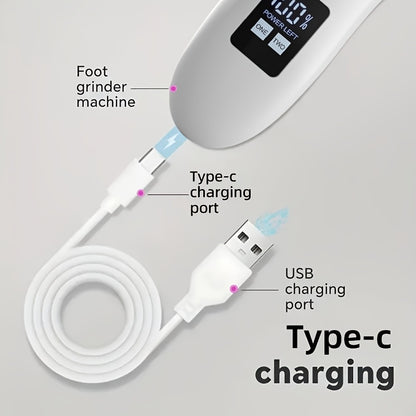 [Electric Pedi Machine] MIGUAN Electric Feet & Remover Device - Cordless, Rechargeable Electric Pedi Machine with, Low-Allergy, Powerful suction & Massage - Heavy-Duty Plastic Construction for, Cracked Heels, Plantar Warts, D