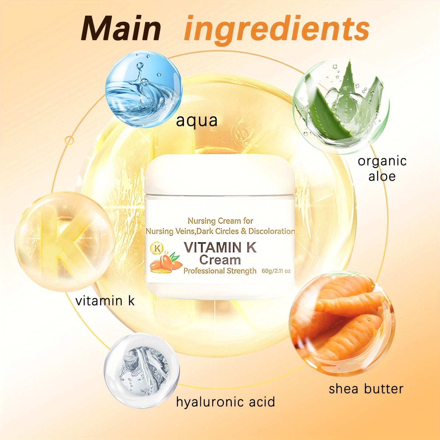 Vitamin K Cream: Professional Strength 60g/2.11 oz - Moisturizing Skin Cream for Nursing Veins, Dark Circles & Discoloration - Suitable for Daily Use - Improves Skin Elasticity, Reduces Dryness, Restores Smoothness & Refineme - DOGOMET DIGITAL PLUS