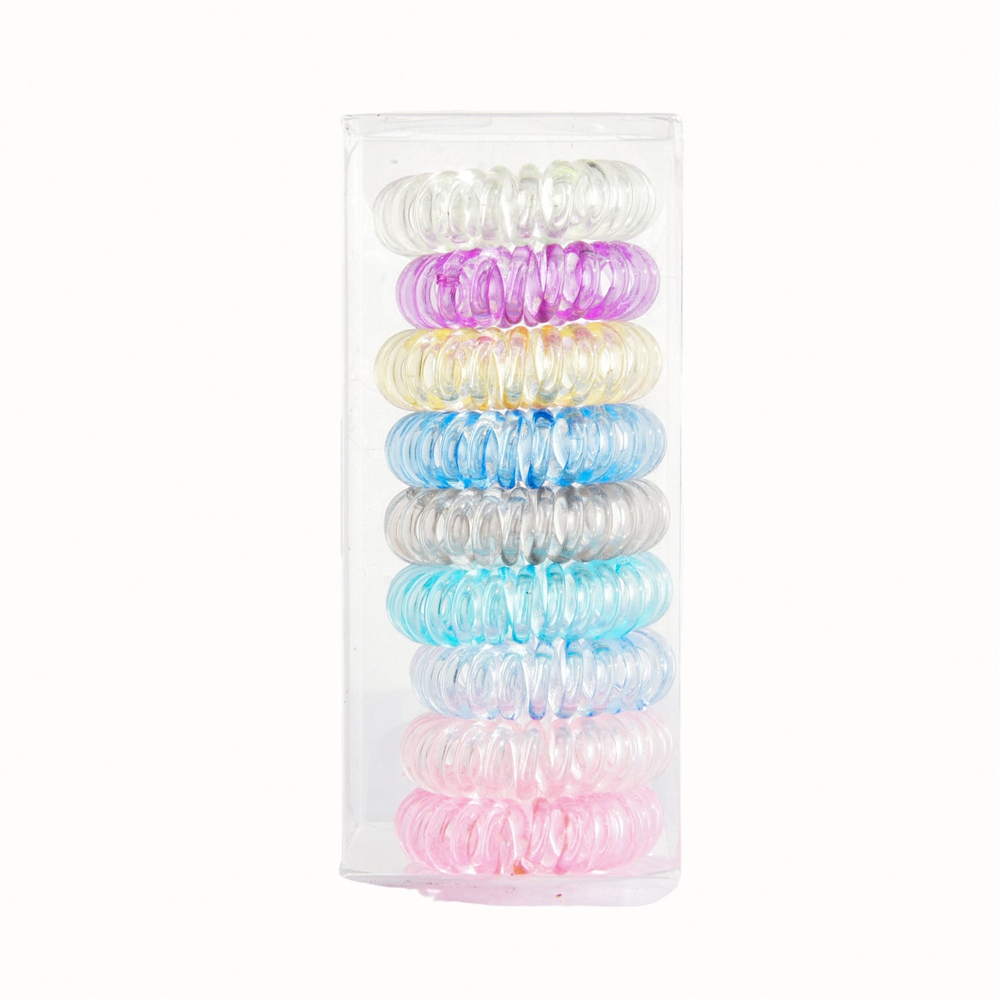 9 Pcs Spiral Hair Ties No Crease, Coil Hair Ties, Phone Cord Hair Ties, Women Ponytail Holder Elastics - DOGOMET DIGITAL PLUS