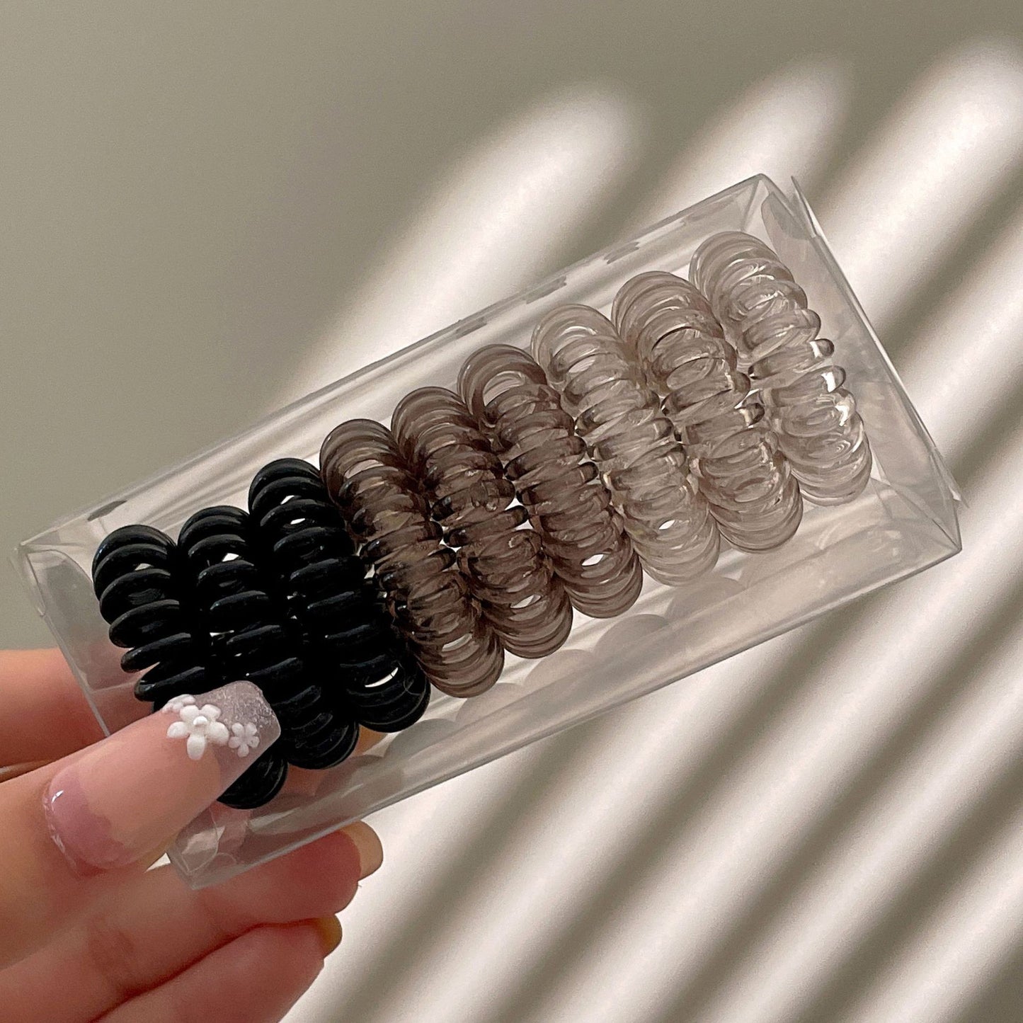 9 Pcs Spiral Hair Ties No Crease, Coil Hair Ties, Phone Cord Hair Ties, Women Ponytail Holder Elastics - DOGOMET DIGITAL PLUS