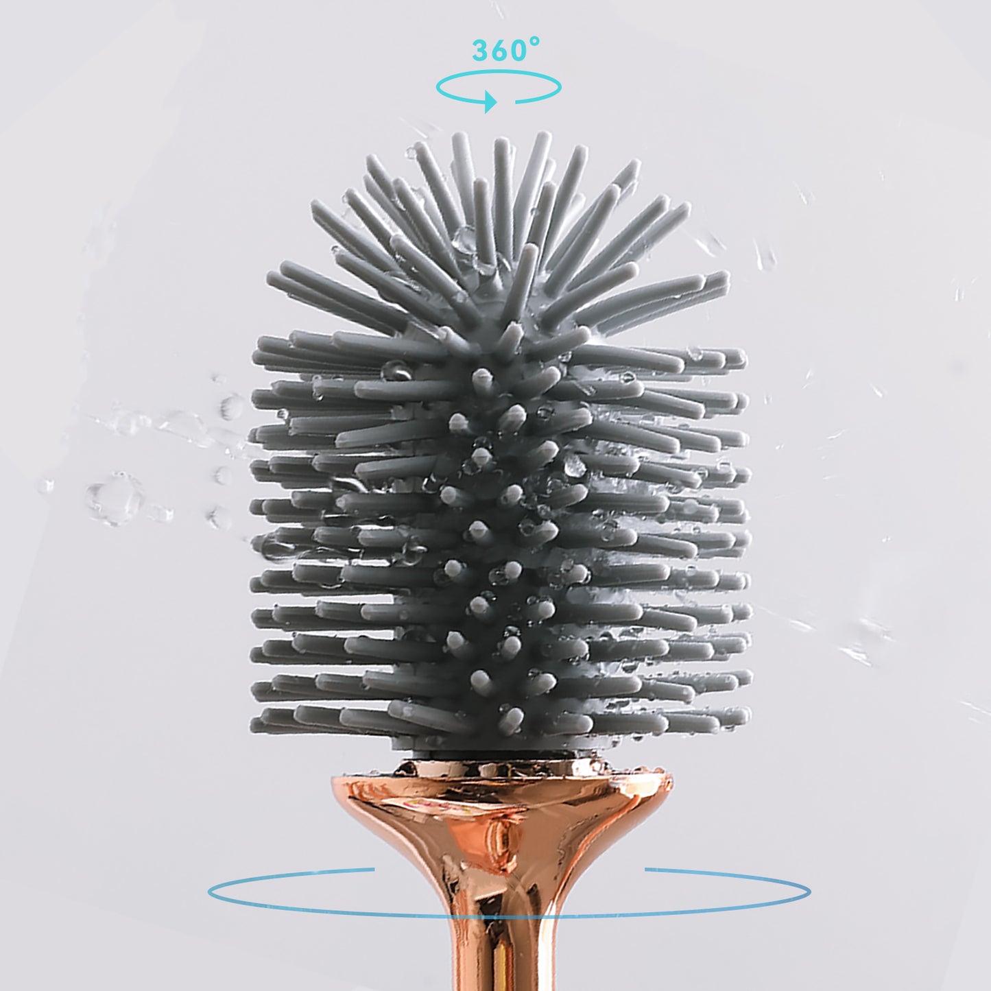 Aokala Toilet Brush and Holder, Elegant Silicone Toilet Bowl Brush Set with Ergonomic Long Handle, Modern Bathroom Decor Cleaning Accessories, Durable, Deep Cleaning Christmas gifts/Halloween gifts! - Black & White - DOGOMET DIGITAL PLUS