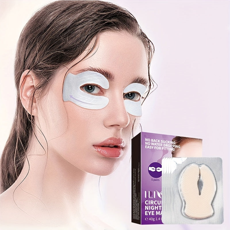ILISYA C Circulating Eye Mask - 5 pairs, Moisturizing and Firm, Suitable for a Variety of Light Beige Types, Containing Niacinamide and Hyaluronic Acid, Moisturizing Eye Light Beige, Eye Care, Make Light Beige Smooth and Tend - DOGOMET DIGITAL PLUS