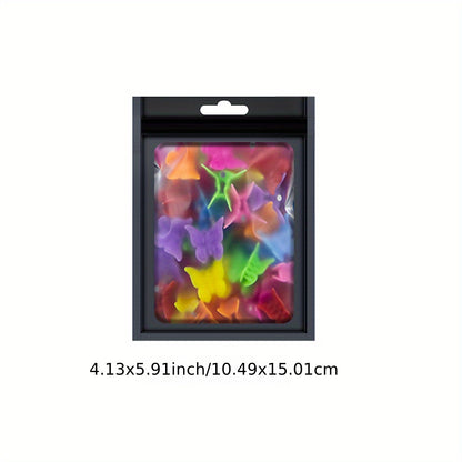 [Holographic Zipper Lock Bags] 100-Pack Holographic Zipper Lock Resealable Bags | Moisture-Proof Aluminum Foil Polyester Film Flat Transparent Window Pouch for Electronics/Jewelry/Cosmetics Organization, 4 Size Options, Non-f - DOGOMET DIGITAL PLUS