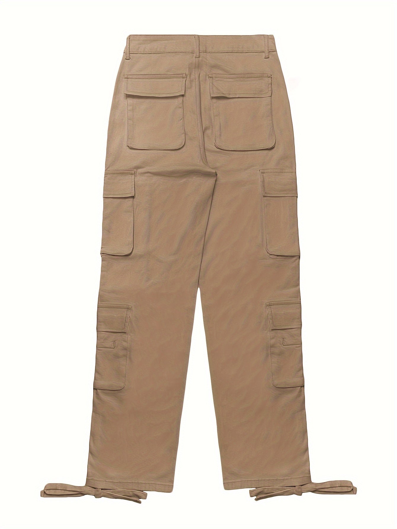 Women's Street Style Cargo Pants, Multi-Pocket Design, Denim Long Trousers Jeans, Casual And Trendy For Fall