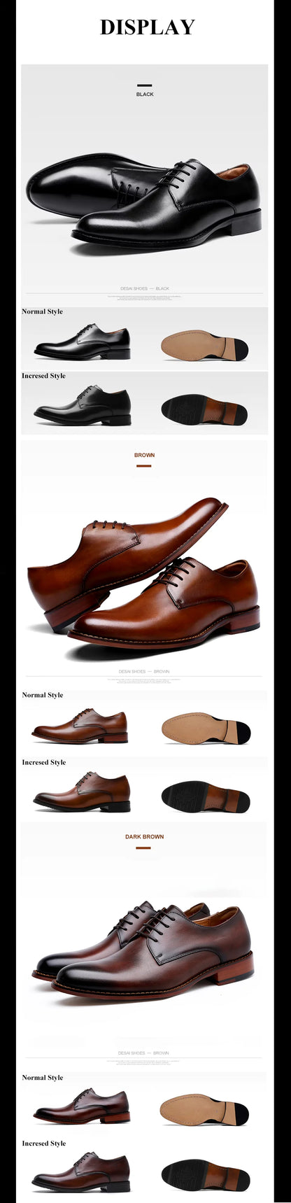 Desai en cuir véritable Derby chaussures hommes chaussures habillées d'affaires pour nan marque chaussures hommes chaussures décontractées cadeaux classiques