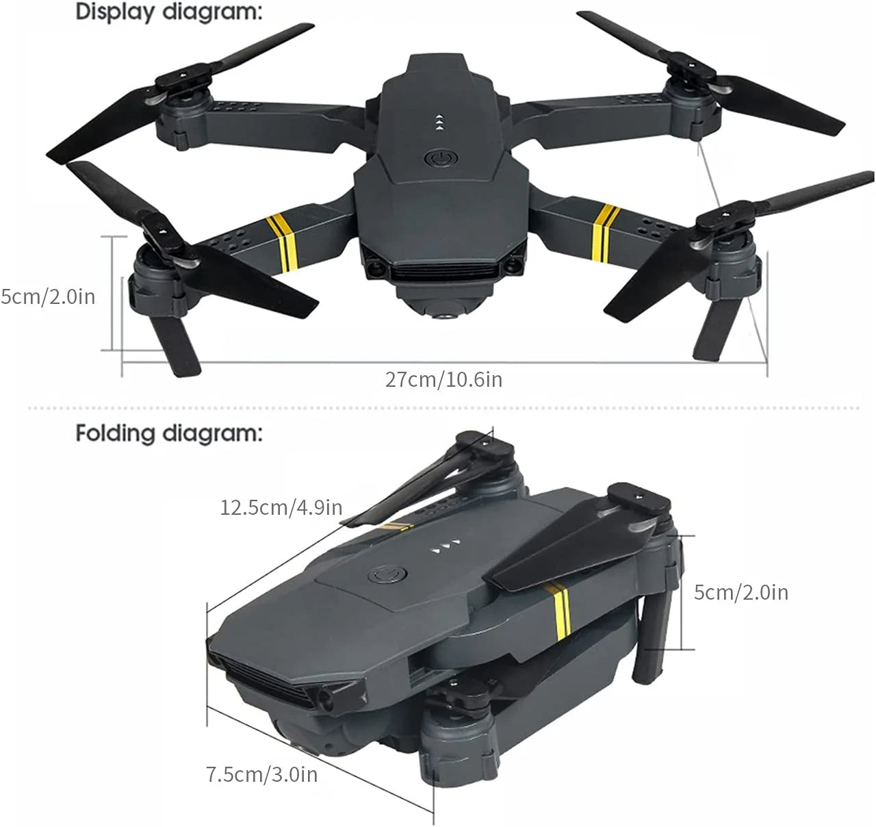 4K HD Dual Camera RC FPV WiFi Portable Wide Angle Foldable Quadcopter Drone - DOGOMET DIGITAL PLUS