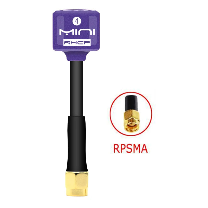 Antenne Lollipop 4 RHCP 5.8G, transmetteur/récepteur FPV 2.8Dbi à gain élevé, SMA/RP-SMA/MMCX/UFL pour pièce de drone de course RC FPV - DOGOMET DIGITAL PLUS