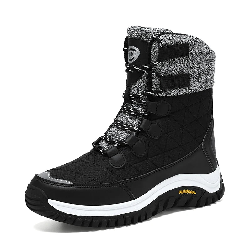 New Best Sale High Quality Long Tall Fur Boots Women 36-42 Fur Inside Warm Winter Shoes for Lady Outdoor Anti-slip Factory Oem