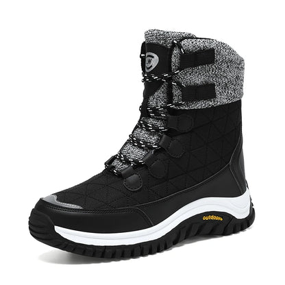 New Best Sale High Quality Long Tall Fur Boots Women 36-42 Fur Inside Warm Winter Shoes for Lady Outdoor Anti-slip Factory Oem