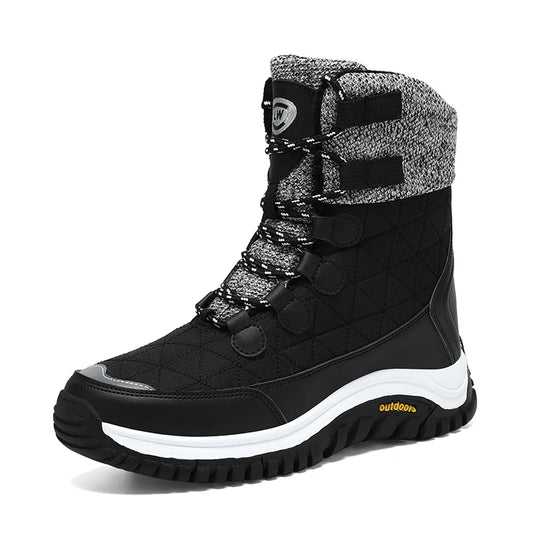 New Best Sale High Quality Long Tall Fur Boots Women 36-42 Fur Inside Warm Winter Shoes for Lady Outdoor Anti-slip Factory Oem