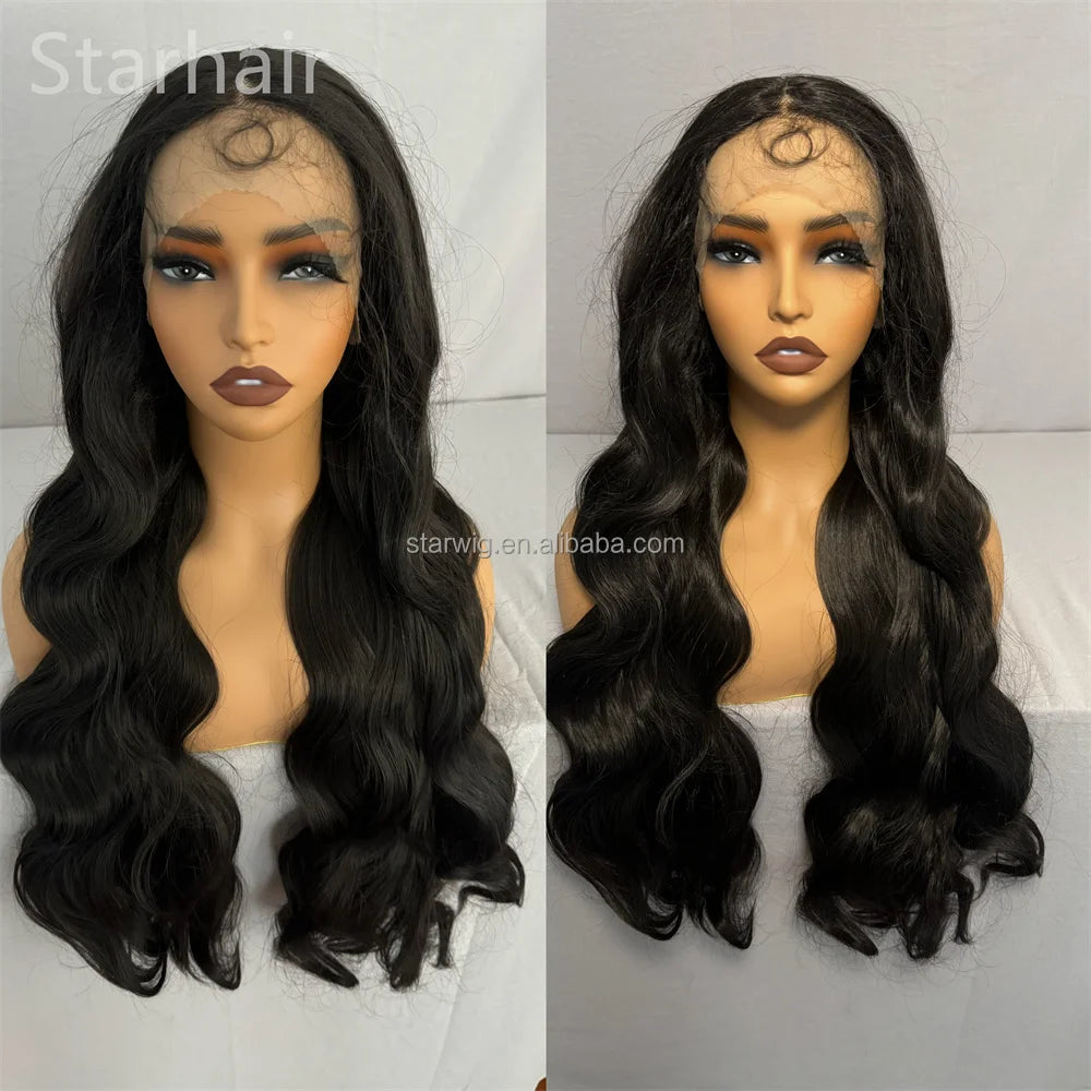 32inch Long Indian Lace Frontal Synthetic Hair Wig HD Full Lace Hairmony Lace Front Wigs Meche Braiding Hair Replacement  Topper - DOGOMET DIGITAL PLUS