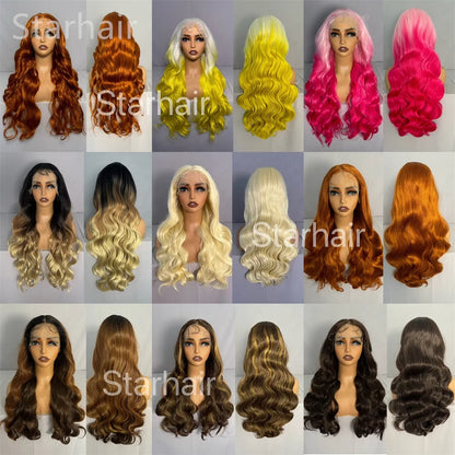 32inch Long Indian Lace Frontal Synthetic Hair Wig HD Full Lace Hairmony Lace Front Wigs Meche Braiding Hair Replacement  Topper - DOGOMET DIGITAL PLUS