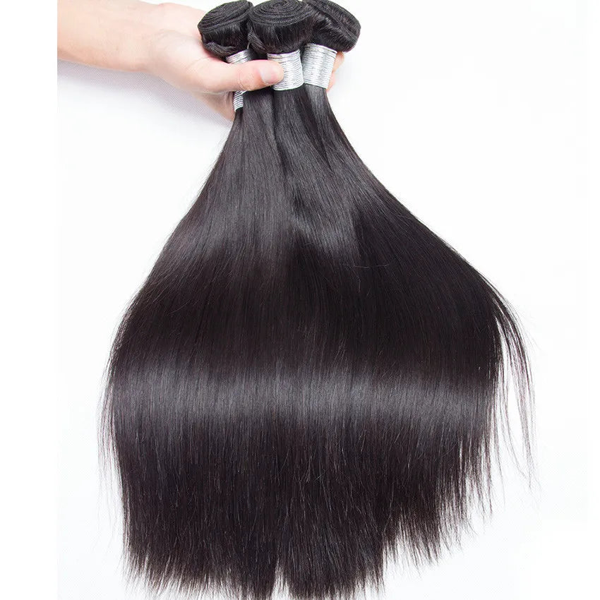 Popular Raw Hair From India No tangle Indian Raw Hair Extensions , Meche Human No Shedding Straight Hair Thick End - DOGOMET DIGITAL PLUS