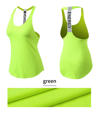 Women Sports Tops Black Sleeveless Yoga Top Women Fitness Shirt Gym Vest Running Sports Tops Letter Backless Shirt