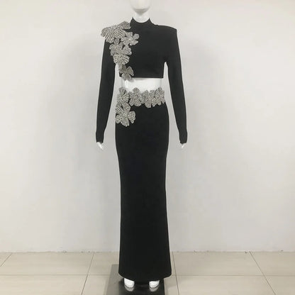 Custom Designer Clothes Famous Brands Women Conjuntos Femininos 2 Piece Set Winter Party Wear Dresses for Women