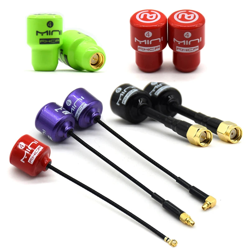 Antenne Lollipop 4 RHCP 5.8G, transmetteur/récepteur FPV 2.8Dbi à gain élevé, SMA/RP-SMA/MMCX/UFL pour pièce de drone de course RC FPV - DOGOMET DIGITAL PLUS