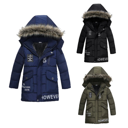 2021 New Boys Jackets Parka Baby Outerwear Children Winter Jackets Down Jackets Coats Warm Kids Baby Thick Cotton Down for Boys