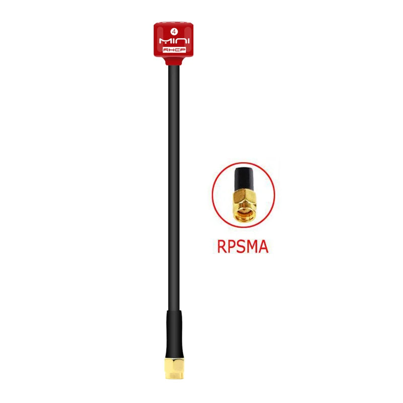 Antenne Lollipop 4 RHCP 5.8G, transmetteur/récepteur FPV 2.8Dbi à gain élevé, SMA/RP-SMA/MMCX/UFL pour pièce de drone de course RC FPV - DOGOMET DIGITAL PLUS
