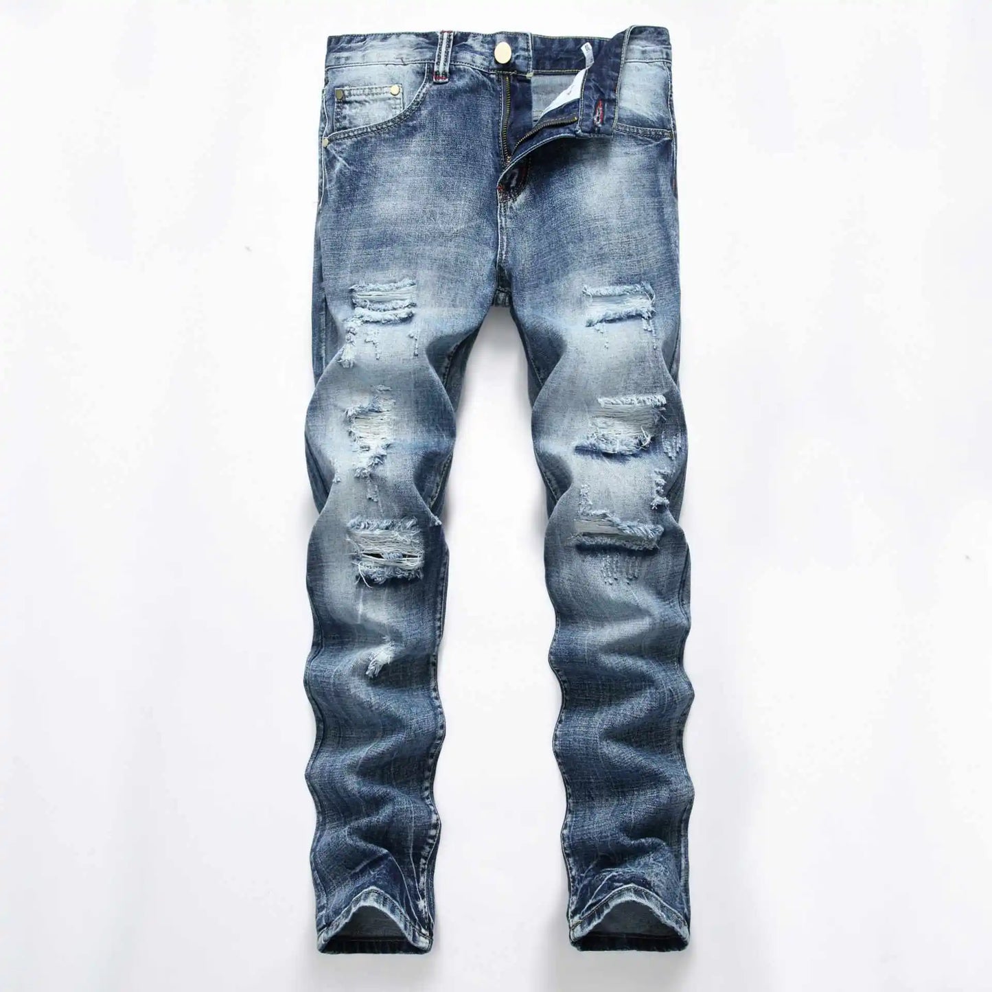 2023 European and American Popular Casual  Denim Fashion Young Man Clothes Jeans