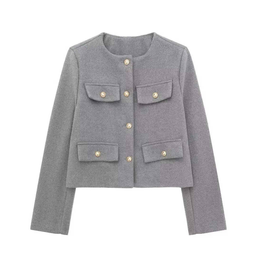 Women's Fashion Short Fashion Celebrity Top Versatile Casual  Coat New Autumn and Winter Jackets