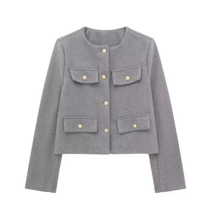 Women's Fashion Short Fashion Celebrity Top Versatile Casual  Coat New Autumn and Winter Jackets
