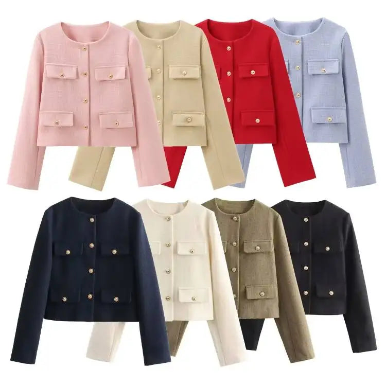 Women's Fashion Short Fashion Celebrity Top Versatile Casual  Coat New Autumn and Winter Jackets
