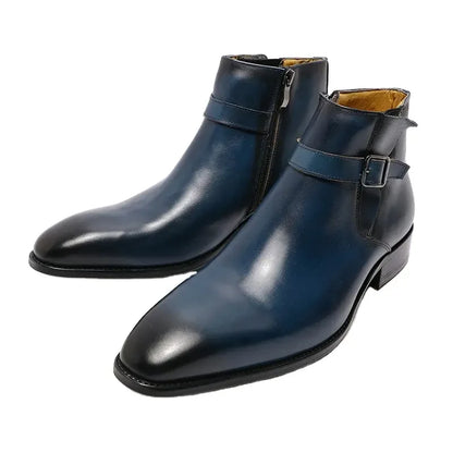 Wholesale Men's Fashion Chelsea Boots Zipper Shoes  & Oxford Leather Boot with Monk Strap for Weddings & Office/Business Use