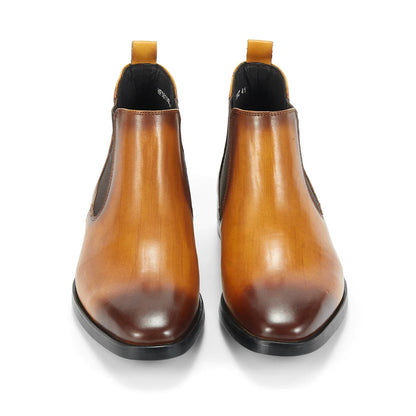 Manufacturing Production Claf Leather Chelsea Boots Slip on Ankle Boots Chaussures Pour Hommes Motorcycle Boots Shoes Stock Men