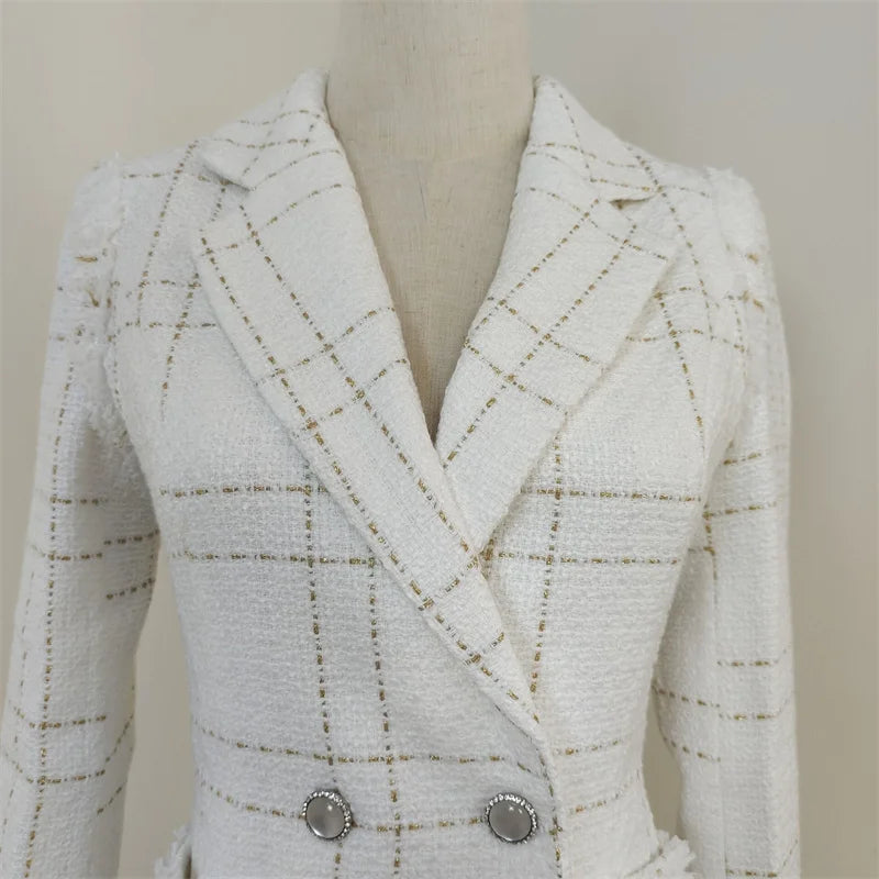 A4359 Wholesale White Tassel Long Sleeve Winter Jackets Women Coats Designer Coat