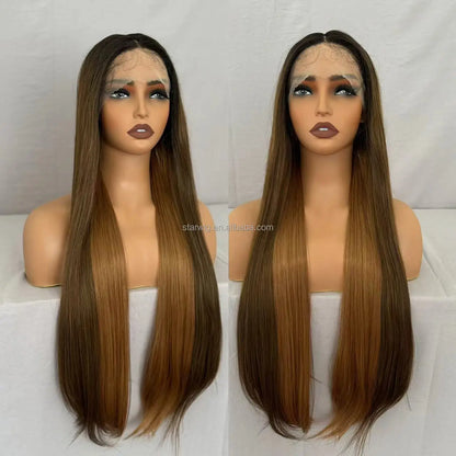 32inch Long Indian Lace Frontal Synthetic Hair Wig HD Full Lace Hairmony Lace Front Wigs Meche Braiding Hair Replacement  Topper - DOGOMET DIGITAL PLUS