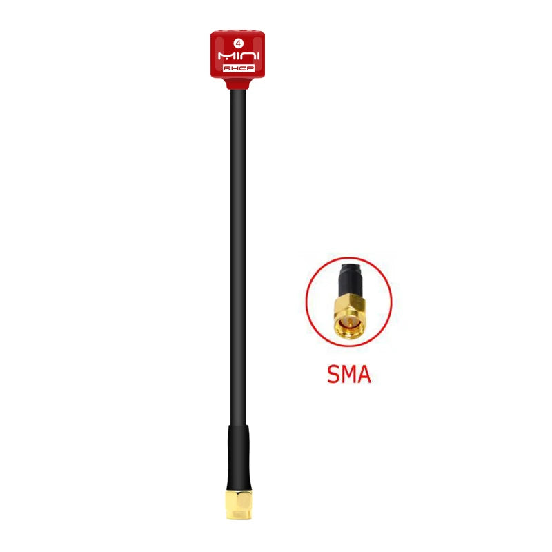 Antenne Lollipop 4 RHCP 5.8G, transmetteur/récepteur FPV 2.8Dbi à gain élevé, SMA/RP-SMA/MMCX/UFL pour pièce de drone de course RC FPV - DOGOMET DIGITAL PLUS