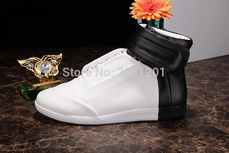 28 couleurs hommes en cuir véritable haut bottines à lacets chaussures plates formateurs or rouge argent noir marque de luxe hommes chaussures décontracté