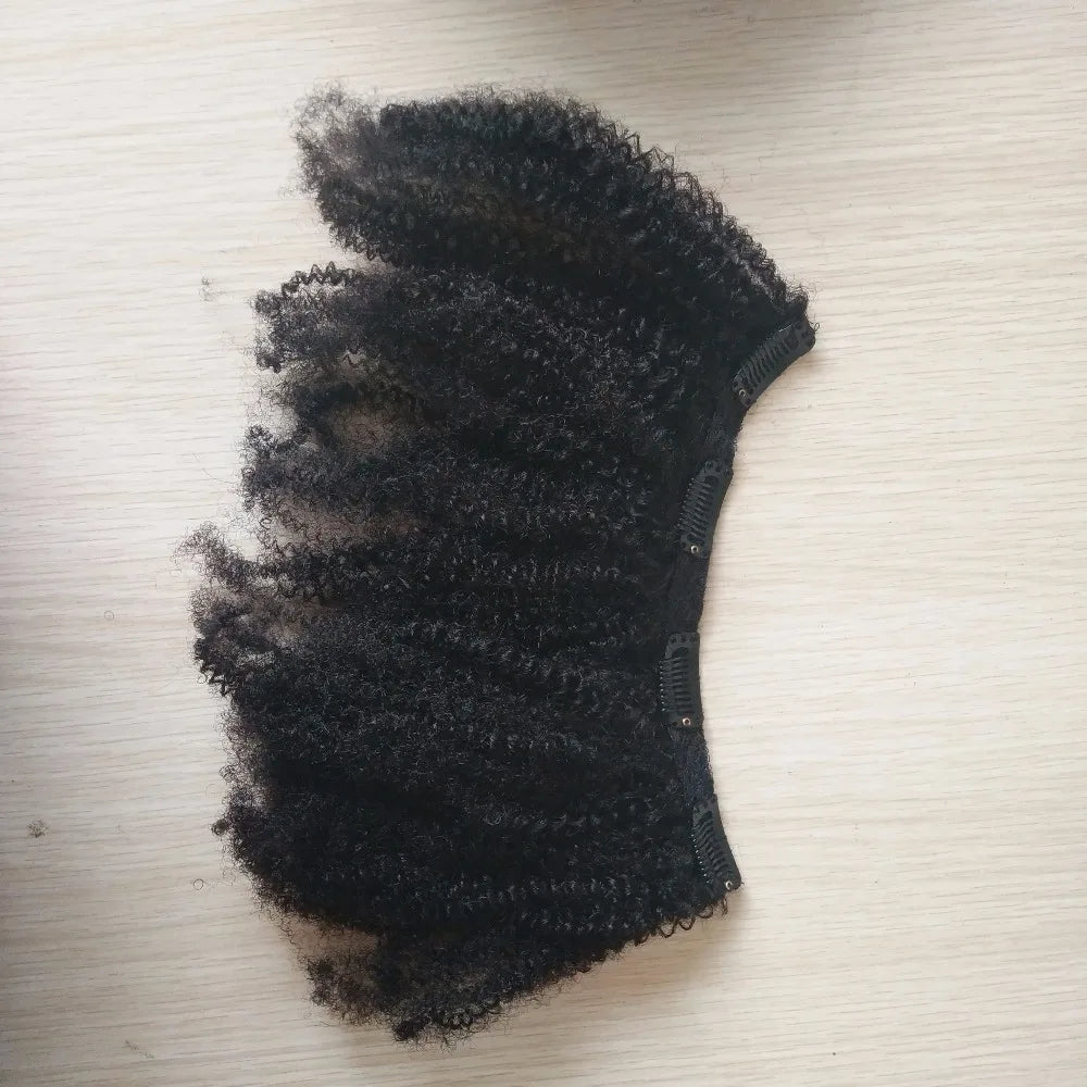 Factory Offer Unprocessed 100% Virgin Mongolian Kinky Curly Clip in Hair Meche - DOGOMET DIGITAL PLUS