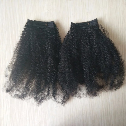 Factory Offer Unprocessed 100% Virgin Mongolian Kinky Curly Clip in Hair Meche - DOGOMET DIGITAL PLUS