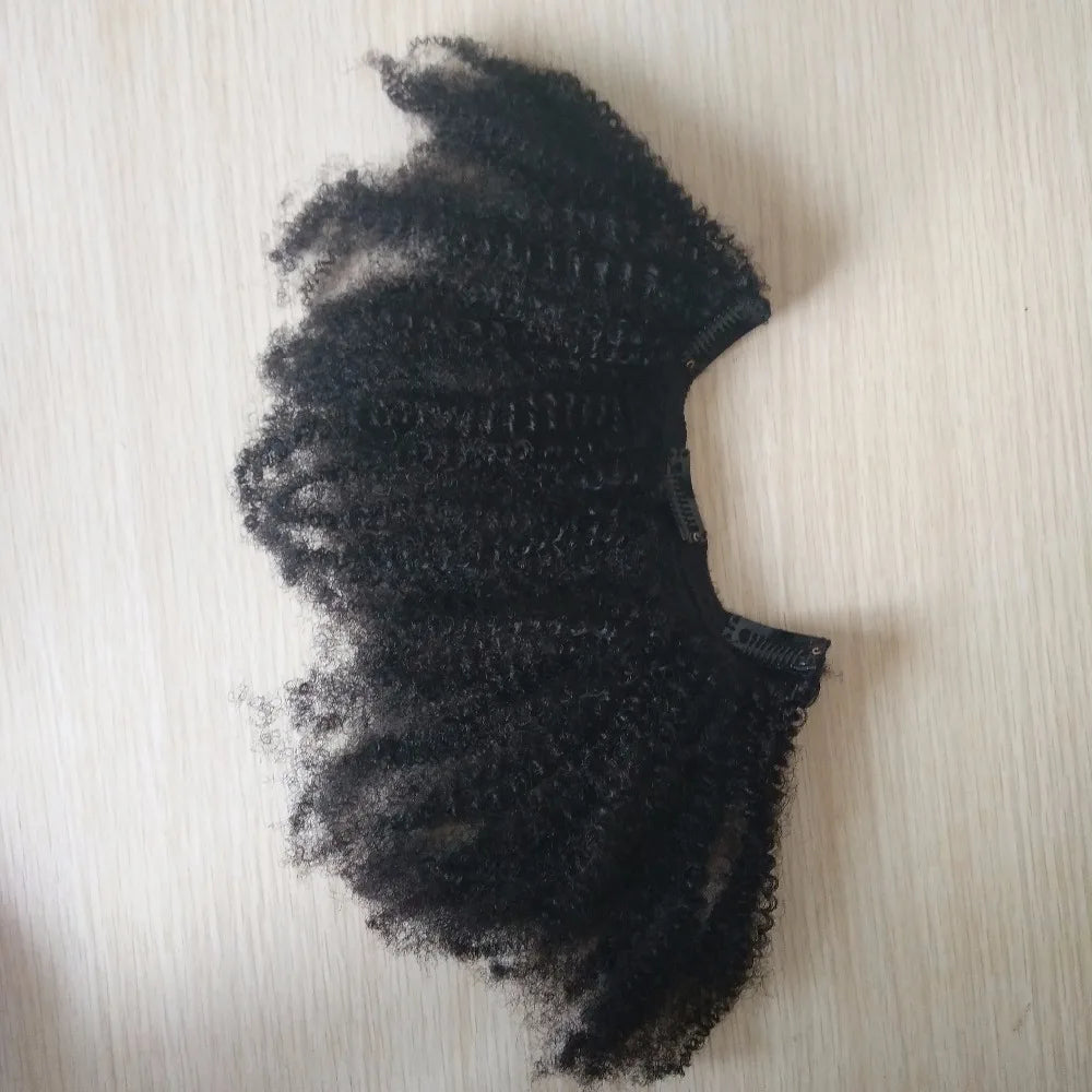 Factory Offer Unprocessed 100% Virgin Mongolian Kinky Curly Clip in Hair Meche - DOGOMET DIGITAL PLUS