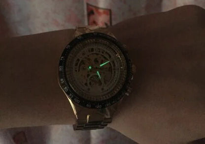 Gagnant mécanique Sport Design lunette Montre de mode hommes montres haut de gamme de luxe Montre Homme horloge hommes automatique Montre squelette