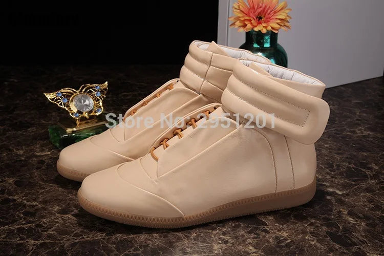 28 couleurs hommes en cuir véritable haut bottines à lacets chaussures plates formateurs or rouge argent noir marque de luxe hommes chaussures décontracté