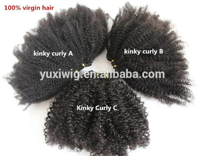 China Factory Wholesale Raw Material Unprocessed Mongolian Kinky Curly 3b-3c Hair Weft/meche/extension - DOGOMET DIGITAL PLUS