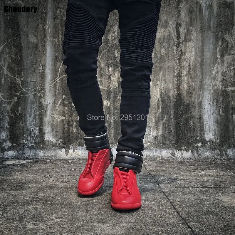 28 couleurs hommes en cuir véritable haut bottines à lacets chaussures plates formateurs or rouge argent noir marque de luxe hommes chaussures décontracté