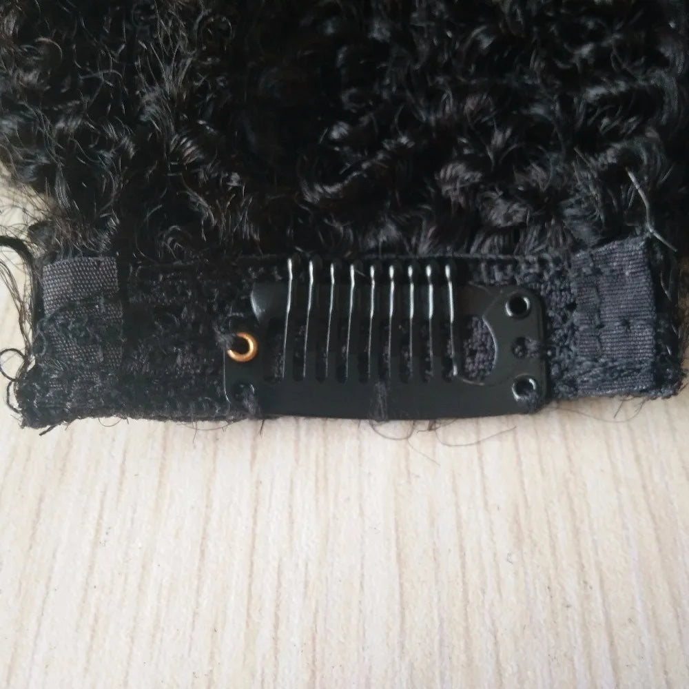 Factory Offer Unprocessed 100% Virgin Mongolian Kinky Curly Clip in Hair Meche - DOGOMET DIGITAL PLUS